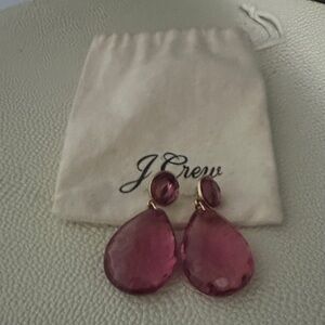 J. Crew Rose Teardrop Earrings